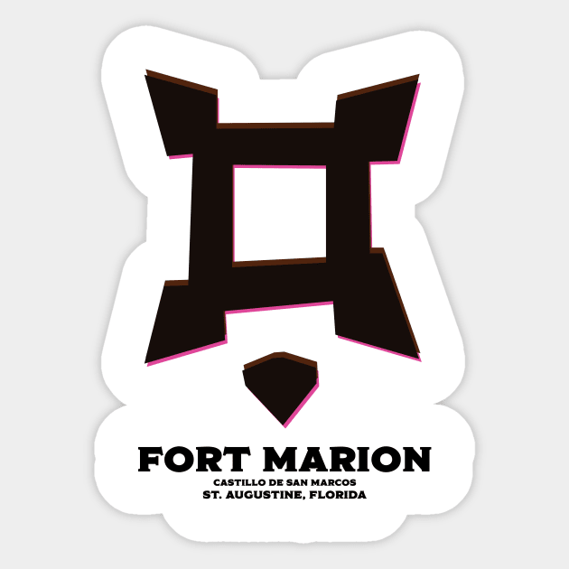 fort marion vacation poster Sticker by nickemporium1